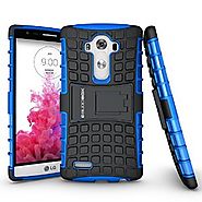 LG G4 Case, BUDDIBOX [Wave] Slim Rugged Durable Protective Case with Kickstand for LG G4, (Blue)