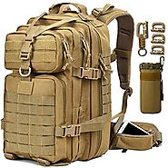 EMDMAK Military Tactical Backpack, 42L Large Military Pack Army 3 Day Assault Pack Molle Bag Rucksack for Outdoor Hik...
