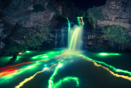 Neon Waterfall - Best Example of Long Exposure Photography