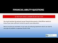 US Visa for Students - How to answer questions related to Financial Ability to support your study