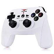 T5 Wireless Bluetooth 3.0 Gamepad Gaming Controller with Stand for Android Smartphone (WHITE)