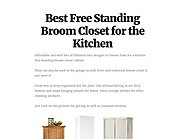 Best Free Standing Broom Closet for the Kitchen