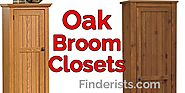 Oak Broom Closet Cabinet to Organize Your Stuff! - Finderists