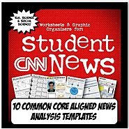 CNN Student News Current Event Analysis Common Core Worksheets