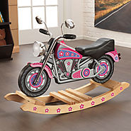 Kidkraft Rockin' Pink Flower Power Motorcycle Rocking Horse