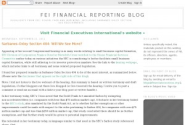 FEI Financial Reporting Blog
