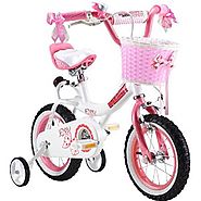 RoyalBaby Jenny Girl's Bike with Training Wheels and Basket - 12 Inch, 14 Inch, 16 Inch (Ages 2 to 8)