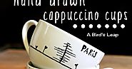 Hand Drawn Cappuccino Cups.