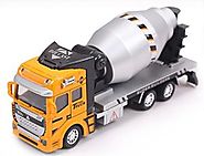 Vidatoy 1:48 Diecast Pullback Car Cement Mixer Truck Construction Toy Vehicle For Kids