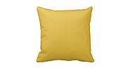 Yellow mustard throw pillow