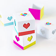 Color Blocked Printable Heart Boxes - Design Eat Repeat