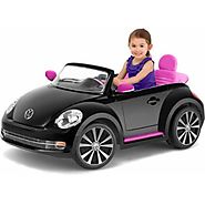 Kid Trax VW Beetle Convertible 12-Volt Battery-Powered Ride-On, Black