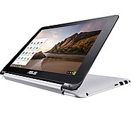 Asus - Flip 2-in-1 10.1" Touch-Screen Chromebook - Rockchip - 2GB Memory - 16GB Flash (eMMC) Memory - Aluminum