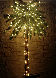 7' Foot Lighted Palm Tree - 300 Lights 78 Tips