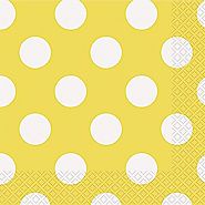Yellow Dots Paper Napkins