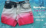 Restyle: Pink Ombre on Bleached Denim Shorts | Pearmama