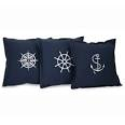 nautical throw pillows navy