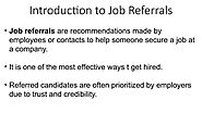 Effective Job Referrals: How to Boost Your Hiring Chances | PPT