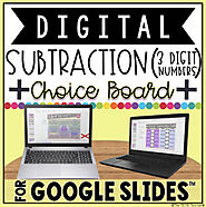 DIGITAL CHOICE BOARD FOR SUBTRACTION IN GOOGLE SLIDES™ by The Techie Teacher