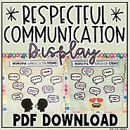 RESPECTFUL COMMUNICATION LANGUAGE CLASSROOM DISPLAY by The Techie Teacher