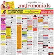 Matrimonial Classified Ad booking for Times of India can help you find your life-partner | Myadvtcorner