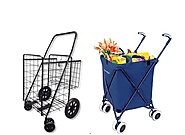 Heavy Duty Folding Shopping Carts with Easy Swivel Wheels