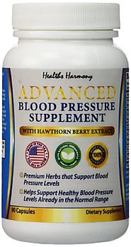 Best Blood Pressure Support Supplement - Premium Natural Herbs, Vitamins & Berries - Including High Dosage of Haw...