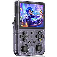 RG353V Retro Handheld Game with Dual OS Android 11 and Linux,RG353V with 64G TF Card Pre-Installed 4452 Games Support...