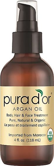 PURA D'OR 100% Pure & USDA Organic Moroccan Argan Oil