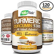 Turmeric Curcumin with BioPerine® Black Pepper 1300mg, 120 Veggie Capsules, with 95% Curcuminoids - Highest Potency, ...