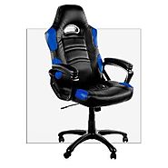Arozzi Enzo Series Gaming Racing Style Swivel Chair, Black/Blue