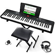 Alesis Melody 61 MK4 Keyboard Piano for Beginners with 61 Keys, Speakers, Stand, Bench, Headphones, Tablet/Sheet Musi...
