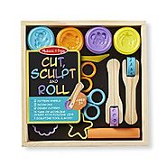 Melissa & Doug Cut, Sculpt & Stamp Clay Play Set - Ages 3-5