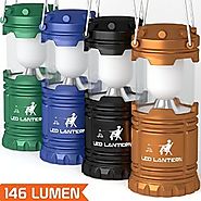 [4 Pack] LED Camping Lantern Flashlights - Hurricane Emergency Tent Light - Backpacking, Hiking, Fishing, & Outdoor L...