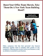 Boost Your Office Team Morale, Take Them On A New York Team Building Hunt!!