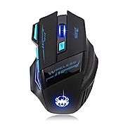 AFUNTA Zelotes Wireless Gaming Mouse Mice with 7 Button Adjustable DPI 600/1000/1600/2400 LED for Gamer Mac PC Computer