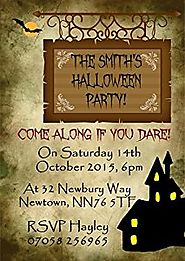Haunted House Personalized Halloween Party Invitations