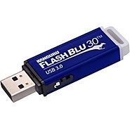 Kanguru Flashblu30 With Physical Write Protect Switch Superspeed Usb3.0 Flash Drive . 16 Gb . Write Protection Switch...