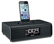 iHome Dual Charging Stereo FM Clock Radio with Lightning Dock and USB Charge/Play, Black (iDL43B)