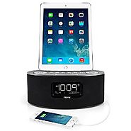 iHome iDL46 Lightning Dock Clock Radio and USB Charge/Play for iPad/iPod and iPhone 5/5S and 6/6Plus iPad Air /iPad M...