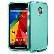 Fosmon DURA-FROST Smooth Durable & Flexible Slim Fit TPU Case Cover for Motorola Moto G (2nd Generation) - 2014 (Teal)