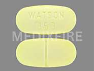 Hydrocodone Watson 325 mg /10 mg 853 Yellow Oval