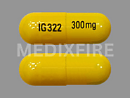 Buy Gabapentin 300 mg IG322 Yellow Oblong online with paypal