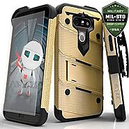 LG G5 Case, Zizo Bolt Cover with [.33mm 9H Tempered Glass Screen Protector] Included [Military Grade] Armor Case Kick...