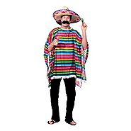 Mexican Serape Akaking's Party Multicolor Costume For Adult