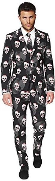 OppoSuits Men's Skulleton Party Costume Suit