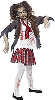 Zombie School Girl - Halloween - Children Fancy Dress Costume - Teens 13+