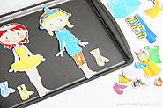 Make your own Magnetic Paper Dolls (and a fabric cover for your metal base) | Make It and Love It