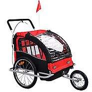 Giantex 2 in 1 Double Child Baby Bike Trailer Bicycle Carrier Jogger Stroller