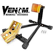Venom® Universal Motorcycle Wheel Tire Chock Self-locking Bike Stand Chocks For Harley Davidson, Yamaha, Honda, Kawas...